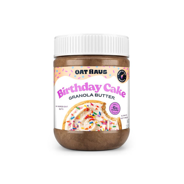 KWEEN Oat Haus Birthday Cake Granola Butter | Peanut-free, Almond (Tree-Nut) Free,