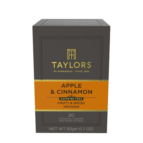 Taylors of Harrogate Apple & Cinnamon, Herbal Tea, Individually Wrapped Bags, 20