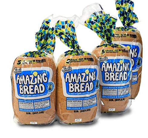 Jim's Amazing Bread - / Sliced Whole Wheat Bread 2lb / Gluten