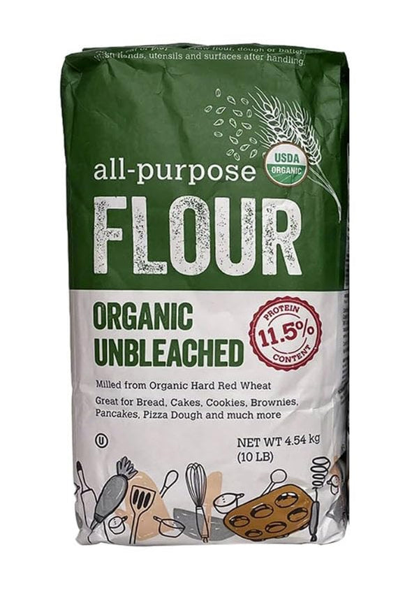 Generic Organic Unbleached All Purpose Flour by Kikland Signatre, 10 Pounds (80 Ounce
