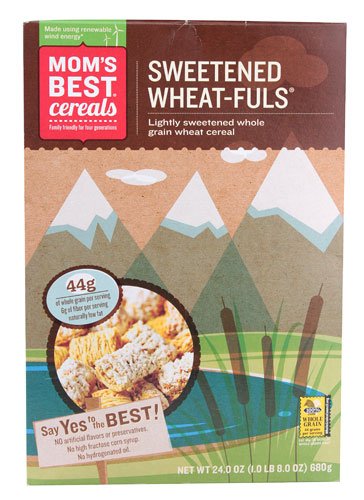 Mom's Best Naturals Cereal Sweetened Wheat-Fuls -- 24 oz - 2 pc