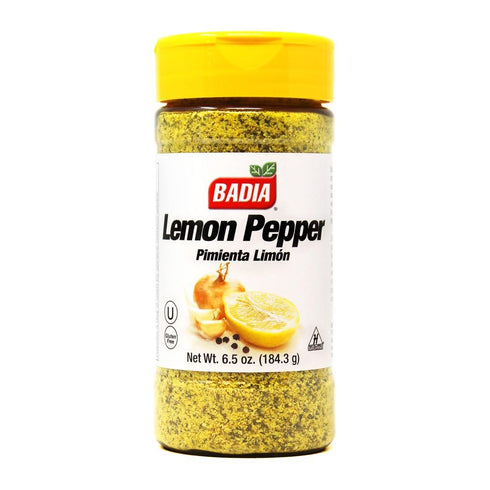 Badia Lemon Pepper Seasoning, 6.5 oz - Pepper, Garlic & Onion, Zesty