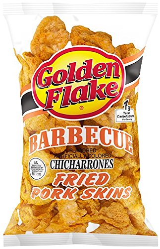 Golden Flake Snack Foods Barbecue Flavored Fried Pork Skins 3 oz. Bag