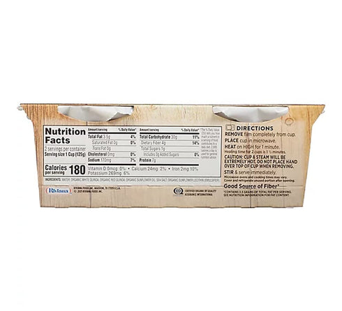 2 4.4 oz (Pack 3) Minute Ready to Serve White & Red Quinoa Rice, - cups