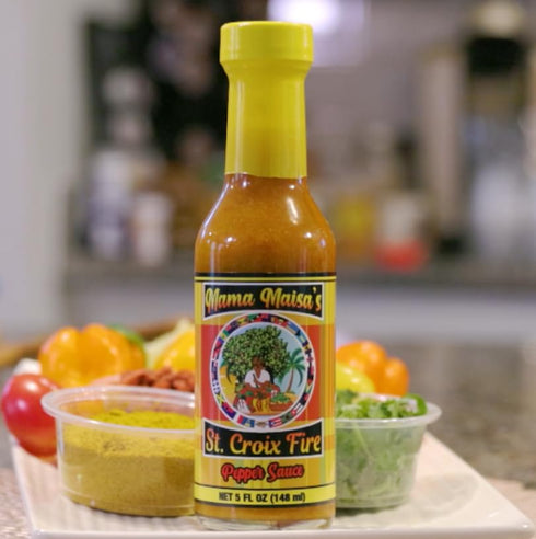 MAMA MAISA'S PEPPER SAUCE 5 oz Mama Maisa's Scotch Bonnet Pepper Sauce, Caribbean Curry Hot Sauce with Mustard & Sweet