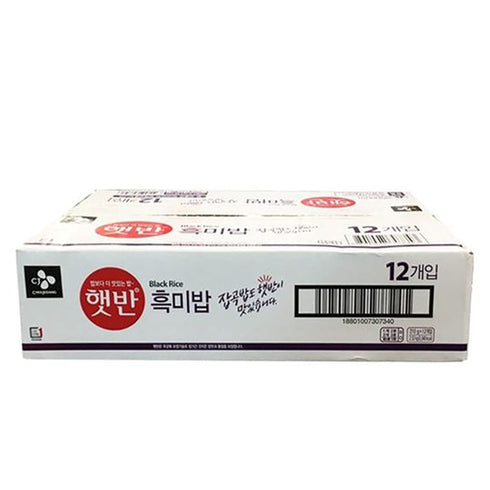 7.4-oz (12 Count), CJ Cooked Rice with Black Rice Hetbahn, Instant & Microwaveable