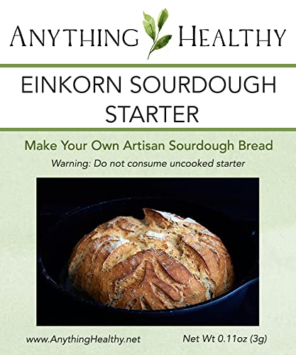 Anything Healthy, LLC 100% Einkorn Sourdough Starter - Dehydrated, Dried Sourdough Starter for Baking Bread-
