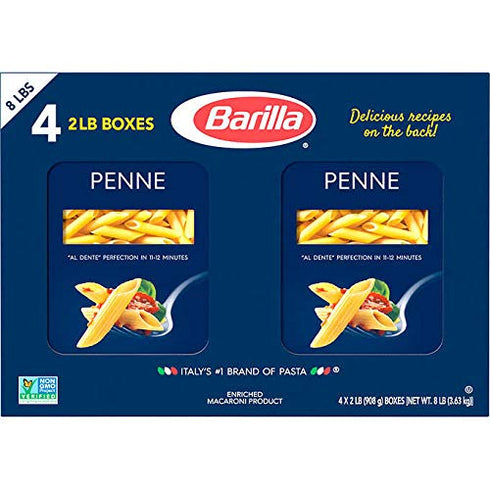 Barilla Penne Delicious Pasta, 2LB, (Pack of 4)