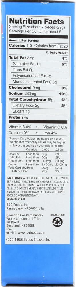 Old London Melba Snacks, Whole Grain, 5.25 ounce 1 Count
