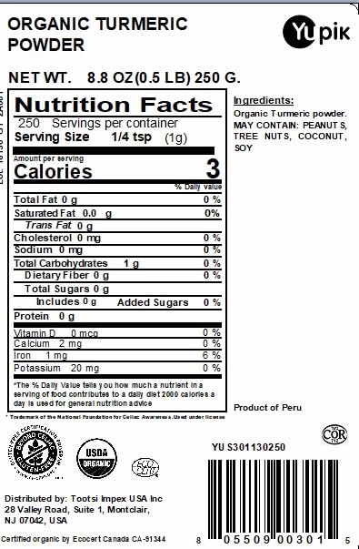Yupik Turmeric Superfood Powder, Organic, 8.8 Ounce