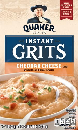 12 Quaker Instant Grits Cheddar Cheese, ct