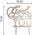 God Gave Me You Wedding Cake Topper, Mirror Rose Gold Acrylic for Wedding Engagement Decorations