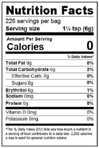 3LB, 48 Sweet Nature Erythritol Sugar Free Sweetener All Natural Non GMO, Ounce