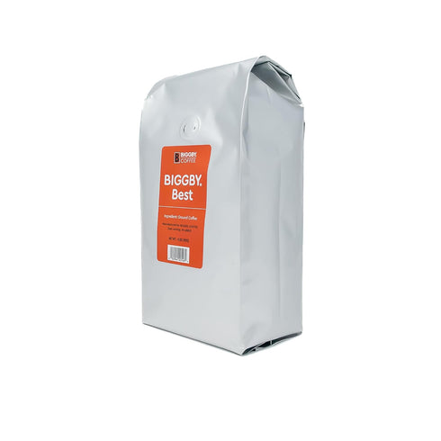 100% 2lb BIGGBY Best Ground Coffee, Farm-Direct, Bag, Medium Roast