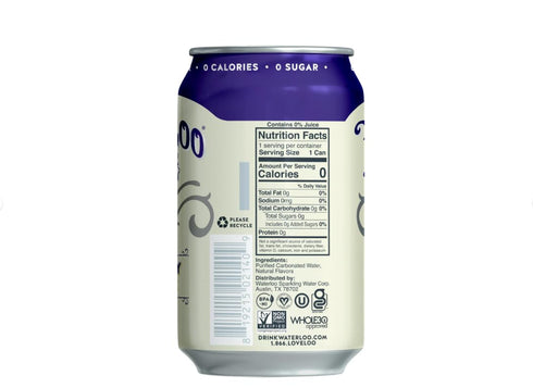 Generic 12 oz 24 Pack Waterloo Blackberry Lemonade Flavor, fl Cans