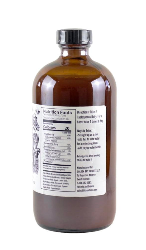 Apple Cider Vinegar Tonic with Manuka Honey - Bite Me Tonic