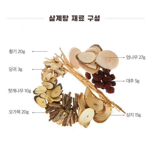 AnnGukBong 3.52oz 100g Korean Samgyetang Herb Kit Chicken Stew Soup Ingredients / (Whole Mixed Herbs)