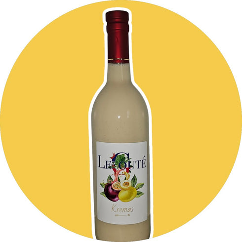 Generic Haitian Cremas Passion Fruit Flavored Drink with Organic Condensed Milk, White Rum, Vanilla, and Cinnamon