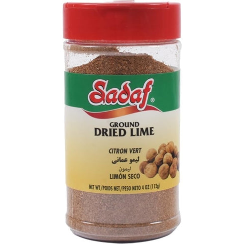 Sadaf Ground Dried Lime - Limoo Omani, Dried Lime Powder for Cooking, 4 Oz