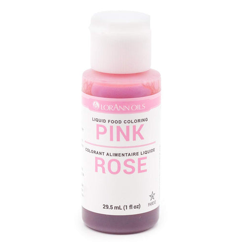 LorAnn Pink Liquid Food Color, 1 Ounce Bottle