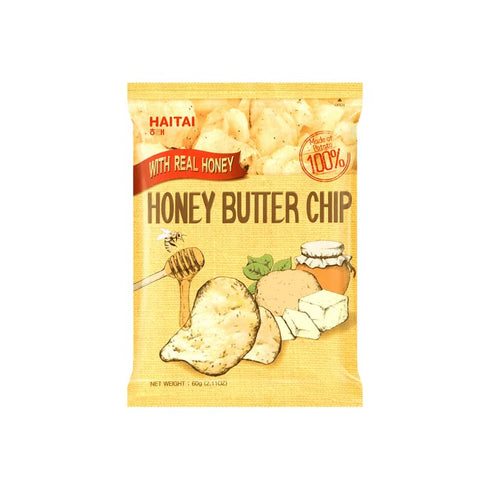 Hai Tai Honey Butter Chip Haitai Honey Butte 16 Pcs Honey Butter Chip New Korea Potato Snack (60g X 16)