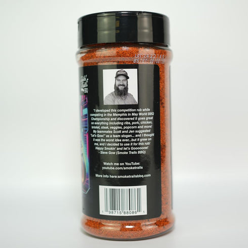 Smoke Trails BBQ Let's GOW! General Purpose BBQ Rub - Perfect for Ribs, Pork, and Chicken