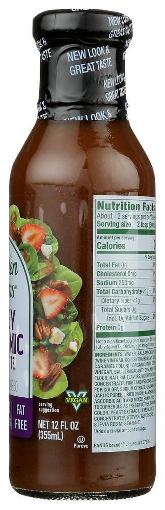 12 (Pack 6) Walden Farms Honey Balsamic Vinaigrette Salad Dressing, Ounce