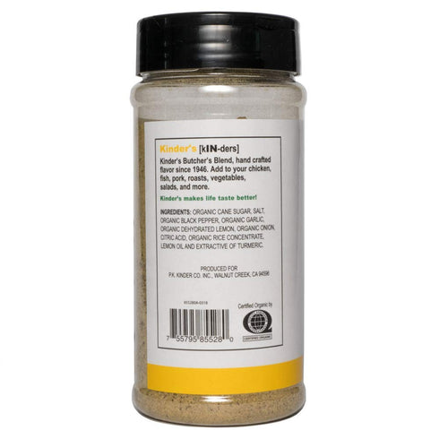 Kinder's Organic Lemon Pepper Seasoning, 11.8 OZ, One pack