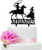 Mr & Mrs Wedding Cake Topper, Rustic Horse Wedding Cake Topper, Southern Style Black Silhouette Cake Topper