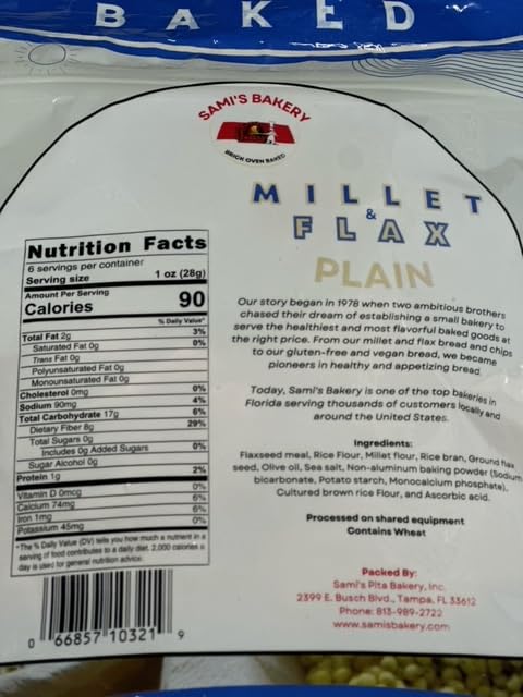 Generic 3) Sami's Bakery Millet & Flax Chips (Plain