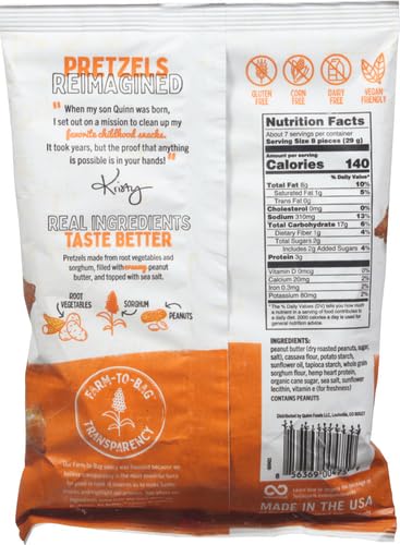 Quinn Snacks Peanut Butter Filled Pretzels, 7 Oz