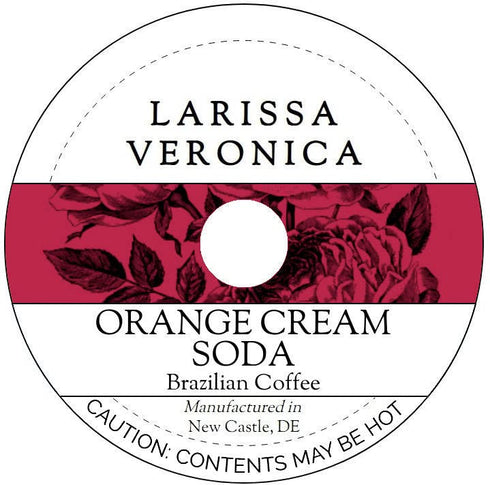 Larissa Veronica Orange Cream Soda Brazilian Coffee (Single Serve K-Cup Pods) (Gourmet, Naturally Flavored,