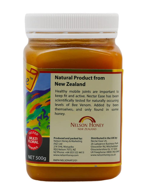 Bee Zesty 500g Nectar Ease - Manuka Honey with Bee Venom - by Nelson Honey New Zealand