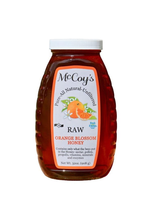 McCoy's Honey - 100% Pure, Raw Honey - Orange Blossom Honey Jar 32oz