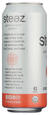 16 OZ (Pack 12) Steaz Organic Lightly Sweetened Iced Green Tea, Peach, FL