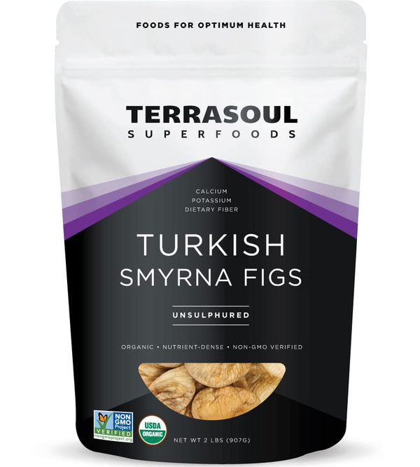 Terrasoul Superfoods Organic Smyrna Turkish Figs, 2 Lbs - No Added Sugar