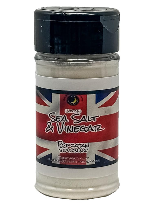 Popcorn Seasoning Variety 2 Pack British Sea Salt & Vinegar White Cheddar Fat Free Crafted in Small Batches