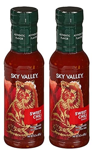 Sky Valley Sweet Chili Sauce, 14.5 oz (2-Pack), Mild Heat, Thai Sweet Chili Sauce, Gluten-Free, Plant-Based