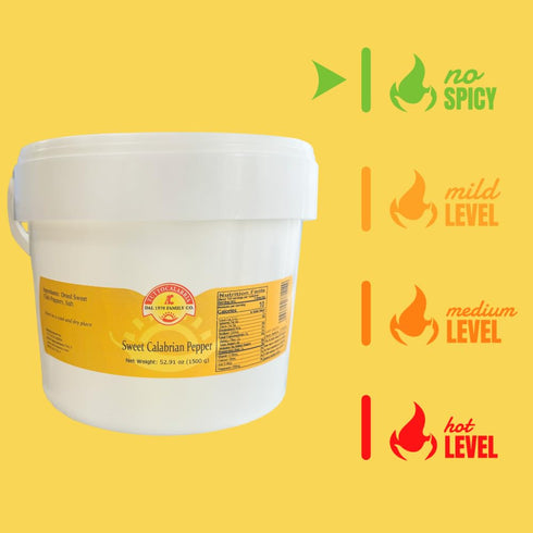 52.91 oz (1500 TUTTOCALABRIA Chili Powder, Calabrian Sweet/Mild Chili Pepper Powder, Bulk Tub, g) All Natural, Non-GMO