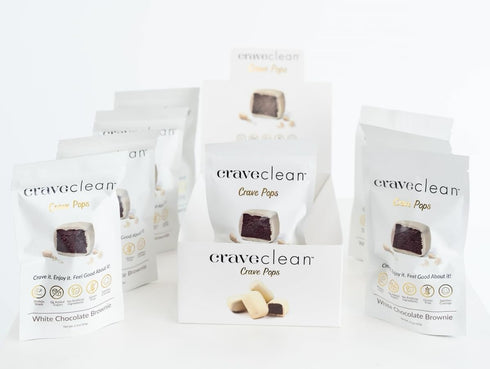White Chocolate Brownie Pops (Full Case) Gluten-Free, High Protein (10g), Low Sugar,