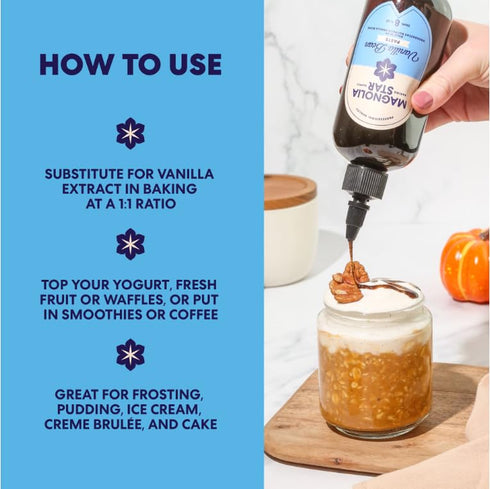 Magnolia-Star Baking Supply Co. 8 oz (1 Magnolia Star Vanilla Bean Paste, Ct), Madagascar Bourbon Beans, Vanilla Paste