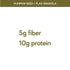11.5 (Pack 5), 6g Nature's Path Organic Pumpkin Seed and Flax Granola, Ounce of Non-GMO, Heart Healthy, High Fiber