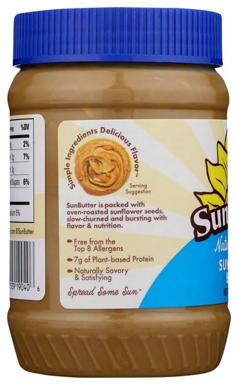16 oz 2 SunButter Sunflower Butter Natural Crunch -- - pc