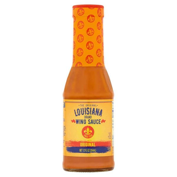 Louisiana Brand Original Wing Sauce (12 FL OZ Glass Bottle) - Added Hot & Spicy Flavor, 23 Servings