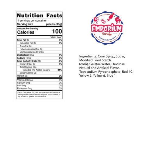EMPORIUM CANDY TASTY TREATS FOR THE TUMMY 10 oz Fruity Marshmallows Orange, Lemon, Strawberry & Lime Flavors Soft