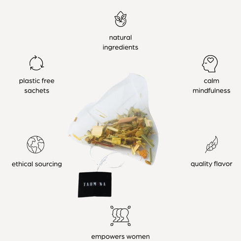 Immunity 12 36 (1 Pack) Tahmina Saffron Caffeine Free Tea: Calming Turmeric and Ginger with Saffron, Biodegradable