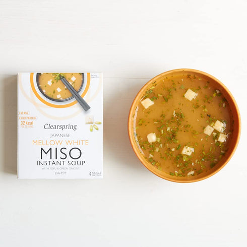 Clearspring Instant Miso Soup, Mellow White with Tofu, 40g