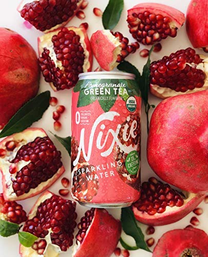 12 Nixie Sparkling Water Organic Pomegranate Green Tea Sparkling Water, FZ