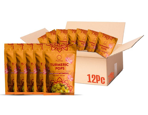 Karma Turmeric Pops - Popped Water Lily Seeds Gluten-Free, Vegan, Non-GMO -