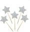 50Pcs Star Cupcake Toppers for All Occasions Party Supplies Decoration with Double Sided Glitter